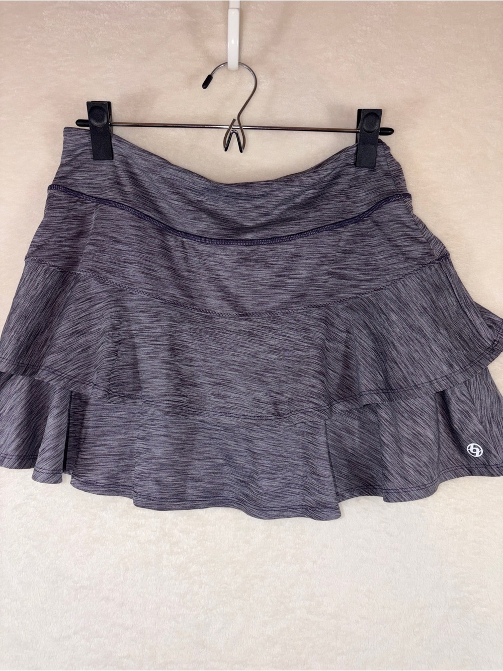 Lija Women's Tiered Active Skort - Gray Heather